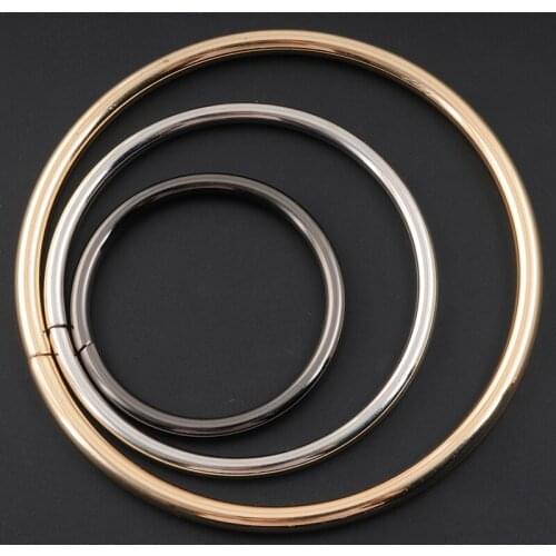 2pcs/lot 5mm thickness DIY bag handle ring gold tone metal rings 5-10cm diy sewing buckle