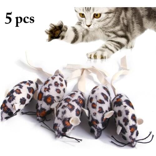 5pcs Cute Cat Toys Plush Mouse Toy Pet Kitten Funny False Mouse Rat Plush Little Mouse Interactive Toys for Cats