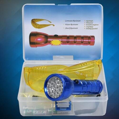 Car R134A R12 A/C Air Conditioner System Fluorescent Leak Detection Torch Fluorescent Leak Test Tool Leak Detection Tool