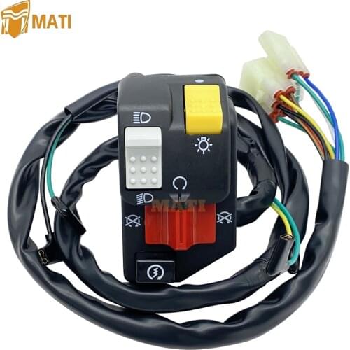 Mati Left Handlebar Switch Start Stop Headlight 35130-HN1-A72 for Honda ATV TRX400EX TRX400X TRX400 Replacement 35130-HN1-A71
