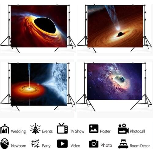 Science Fiction Starry Sky Black Hole Universe Background Childrens Birthday Party Venue Decorative Photography Studio Backdrop