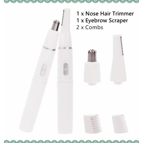 2 In 1 Electric Nose Ear Trimmer Shaving Hair Removal Eyebrow Shaver Hairs Razor For Men Women