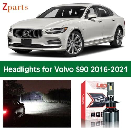 1 Pair Car LED Headlight For 2016 - 2021 Volvo S90 Canbus Headlamp Low High Beam Bulbs Lighting Light 12V Lamp Accessories Part