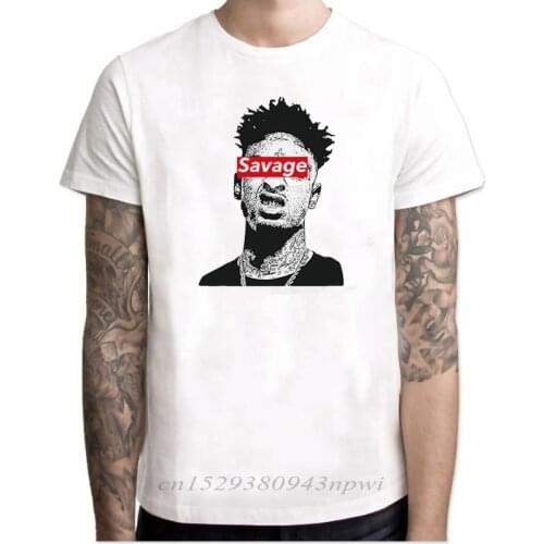 Hip hop 21 savage rapper T Shirt Music Man Summer Graphic Tees Singer Male Oversize Clothing Comfortable Tee white Shirt