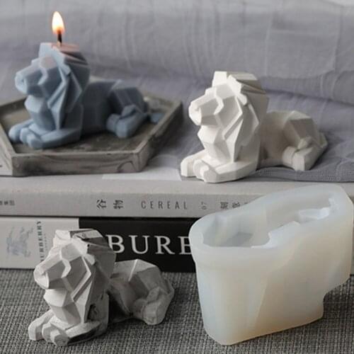 Geometric Lion Stencil Candle Mold Silicone Mold For Candle Making DIY Handmade Christmas Gifts Christmas Easter Home Decoration