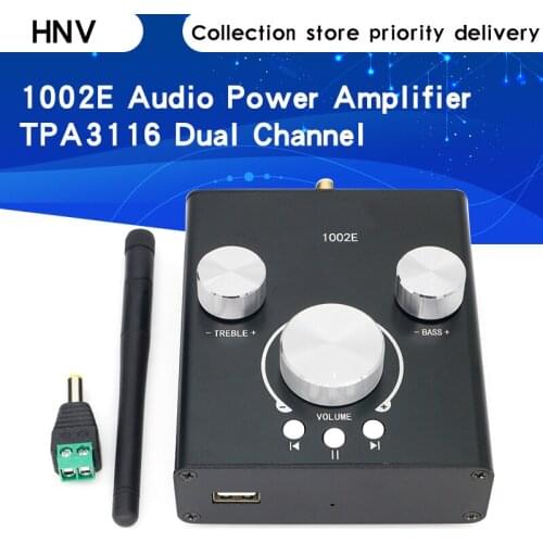 ZK-1002E 502E 2*50W 100Wx2 Bluetooth 5.0 TPA3116 Dual Channel Audio Power Amplifier Module High And Low Bass Subwoofer