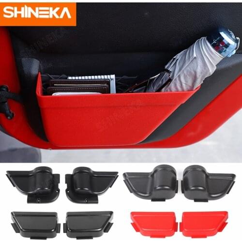 SHINEKA Stowing Tidying Car Front Rear Door Net Pocket Storage Box Organizer For Jeep Wrangler JK 2011-2017 2/4 Door Accessories