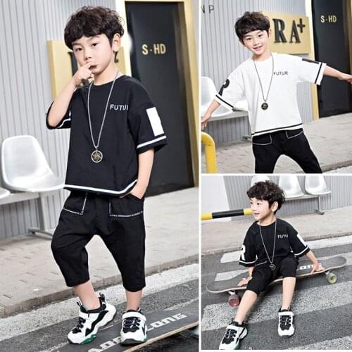 Kids Clothing Set Baby Boys Fashion Printed Short Sleeve Shorts Two piece Suits Boy Casual T Shirt Summer Clothes