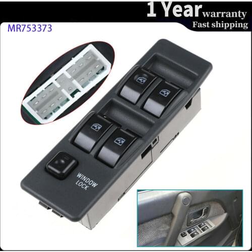 Car Window Switch Electric Power Master Regulator Button Console for 1990-2003 Mitsubishi Montero MR753373 MR731813 MB781916