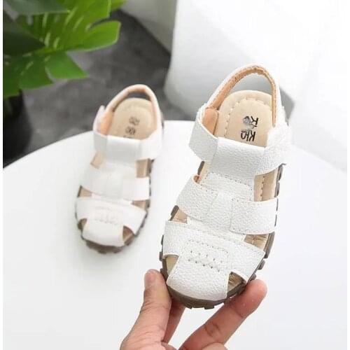 Summer Kids Sandals For Toddler Baby Little Boys Brown Black White Gladiator Leather Beach Sandals Shoes 1 2 3 4 5 6 Years Old
