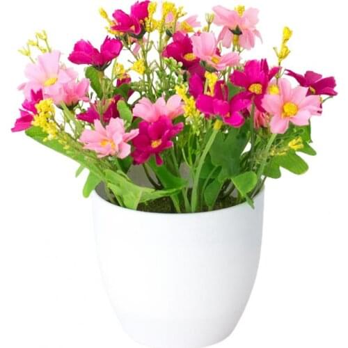 Simulation Bonsai Aster Office Desktop Decor Plastic Colorful Fresh Imitation Potted Flower for Parties Flower pot