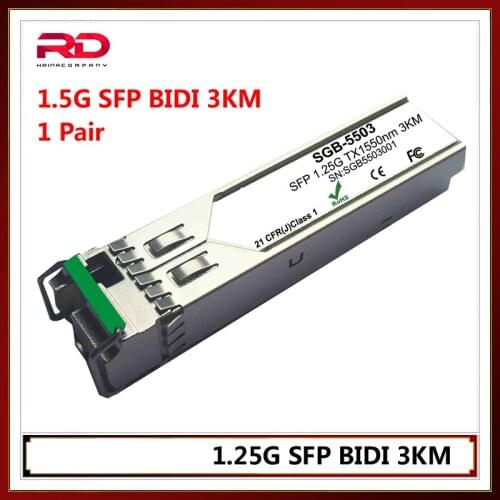 1.25G SFP Module Bidi SFP 1550nm/1310nm 3km LC DDM SFP Transceiver Module For Huawei HP ZTE