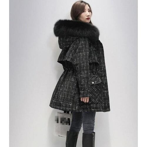 New Winter Down Jacket Women Down Coat Female 90% White Duck Down Coats Vintage Female Jackets Fur Collar Warm Thick Outerwears