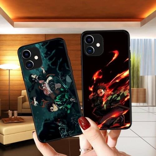 Japan Anime Kimetsu No Yaiba Phone Case for iPhone 8 7 6 6S Plus X 5S SE 2020 XR 11 12 Pro mini pro XS MAX