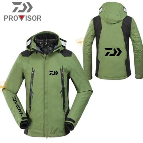 DAIWA Fishing Clothes Daiwa Mens Winter Rock Climbing Ski Windproof Liner Two-piece Suit Keep Warm Waterproof Fishing Jackets