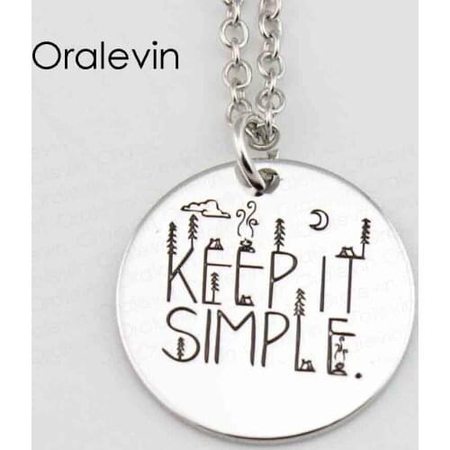 KEEP IT SIMPLE Pendant Charms Necklace Gift Jewelry 10Pcs/Lot #LN490