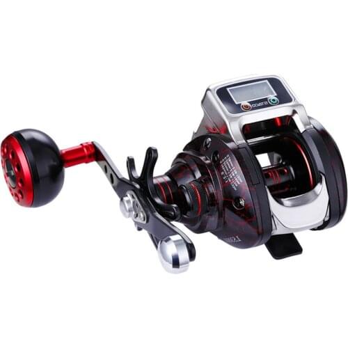 13+1 Ball Bearing Left/Right Hand Fishing Reels Electronic Digital Display Baitcasting Wheel Line Counter 6.3:1 Sea Casting Reel