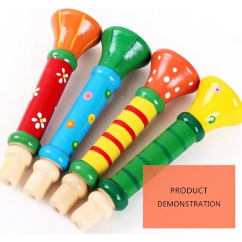 T5EC Childrens Simulated Horn Realistic Instrument Educational Toy with Bright Color Portable Musical Toys