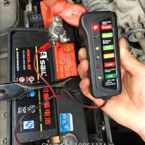 AM-803 12 Volt Digital Car Battery Tester Vehicle Alternator Condition And Charging System Analyzer