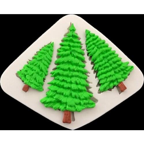 Three Trees Christmas Tree Liquid Silicone Mold D037