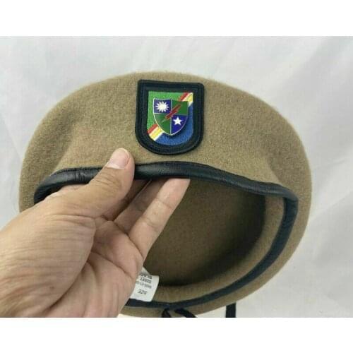 Vietnam War Us Army Ranger 75th Ranger Regiment WOOL Beret Khaki Military Hat