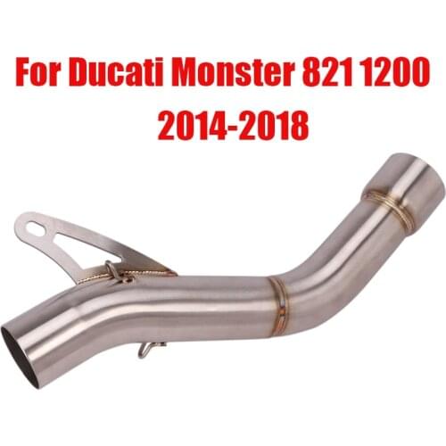 For 2014-2018 Ducati Monster 821 1200 Exhaust System Middle Pipe Escape Connect Link Tube Stainless Steel Slip On Motorcycle