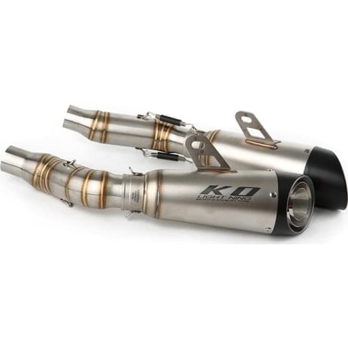 For Kawasaki Z1000 2010-2021 Z1000SX 2010-2019 Exhaust Pipe Motorcycle 2 Mid Tube Slip On 51mm Mufflers No DB Killer Reserve Cat