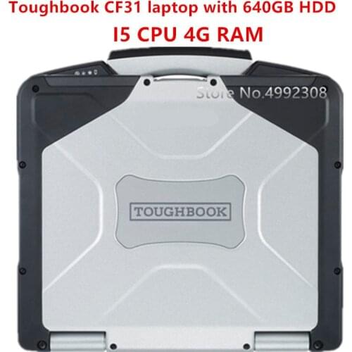 High performance used Toughbook CF31 laptop I5 CPU 4G RAM with 640GB Toughbook Diagnostic CF31 laptop DHL free shipping CF 31