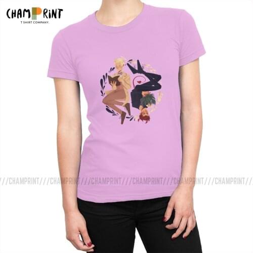 Ineffable Husbands T-shirt Women Original Good Omens Aziraphale Crowley Demon Angel T Shirt Harajuku Tops Tees Female Clothing