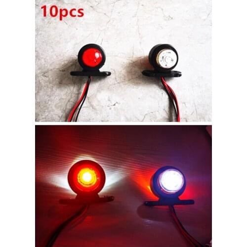 10x Car Truck LED Red White 12V 24V Side Marker external Light Outline Lamps car Accessories for SUV truck Caravan boat trailer