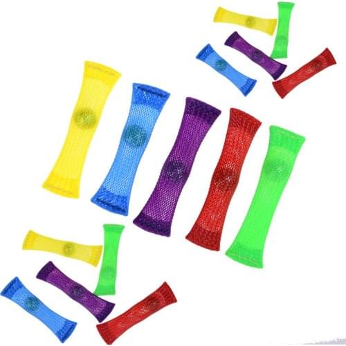 Sensory Toys Marbles Ball Autism ADHD Anxiety Therapy Toys EDC Stress Relief Hand Fidget Toys Braided Mesh Easy Bend With Marble