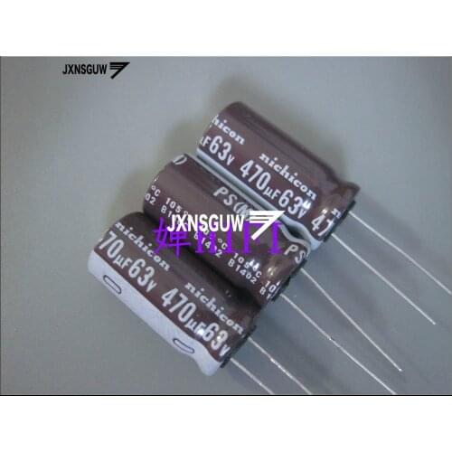 20PCS NICHICON PS 63V470UF 12.5X25MM 470UF 63V original audio Aluminum electrolytic capacitor 105 degrees 470uF/63V
