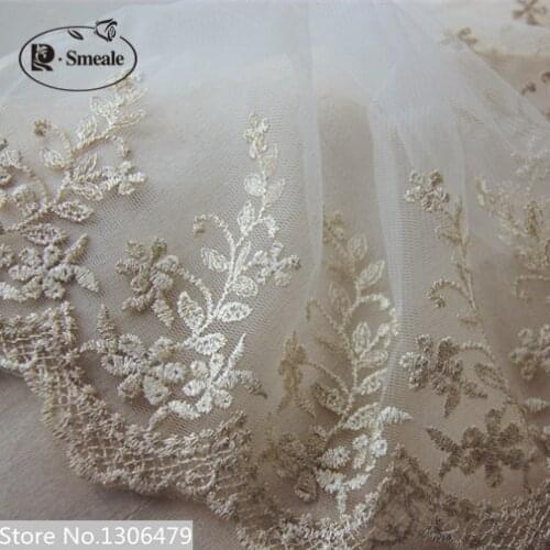 5Yards/Lot Handmade DIY Garment Ac / Single / Ge Sanghua Gold Lace Embroidery Lace Mesh Width 16cm,RS426