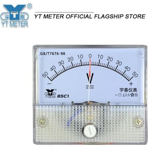 85c1 positive and negative voltmeter DC Voltage 5V ± 10V 15V 20V 30V 400V 500V bidirectional 1000V pointer voltmeter 56 * 64mm i