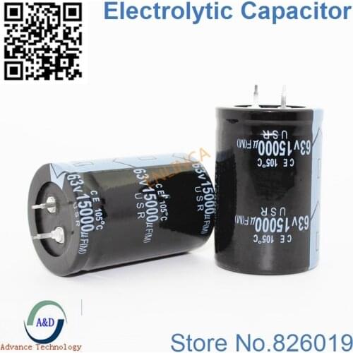 9pcs/lot 63V 15000UF Radial DIP Aluminum Electrolytic Capacitors size 35*50 15000UF 63V Tolerance 20