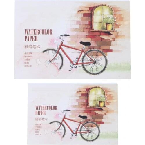 Watercolor Paper Pad Sketch Book Water Soluble Colored Pencil Paper Painting Tools Watercolor Paints for Kids Pad Sketch Book
