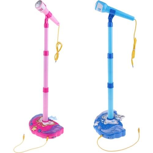 2Pieces Kids Karaoke Machine,Music Toy Play Set with Microphone and Adjustable Stand for Boys Girls 3