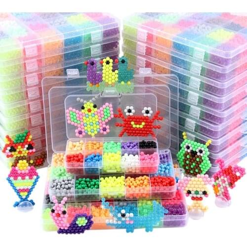 DIY Magic Animal Molds Hand Making 3D Beads Puzzle New Kids Educational beads Toys for Children Spell Replenish Beans