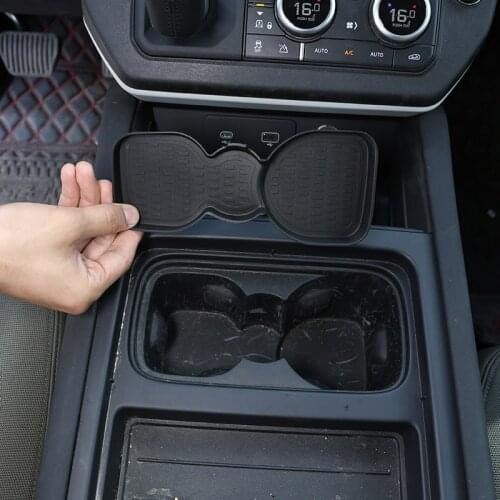 For Land Rover Defender 90 110 20-22 Car styling TPE rubber Black Car Center console Water coaster Non-Slip Mat Car Accessories
