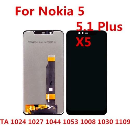 For Nokia 5.1 LCD Display Touch Screen Digitizer TA 1024 1027 1044 1053 1008 1030 1109 For Nokia 5 5.1 Plus LCD X5 Screen
