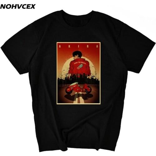 Japan Anime Akira Tetsuo Kaneda Neo Tokyo Male Clothing Summer Short Sleeve Mens T-Shirt