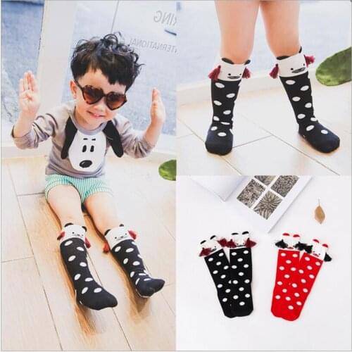 Newborn Toddler knee high sock Baby Boy bebe Girl fox Socks cotton Cute Cartoon Animal Cat leg warmers For newborns infantile