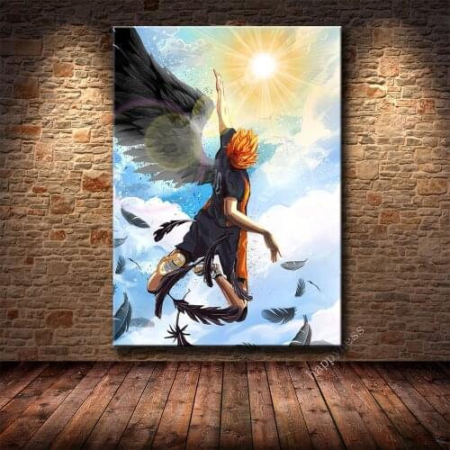 Haikyuu Hinata Canvas Posters And Prints Picture Anime Figure Painting Home Wall Art Decor Living Room Bedroom Decoration