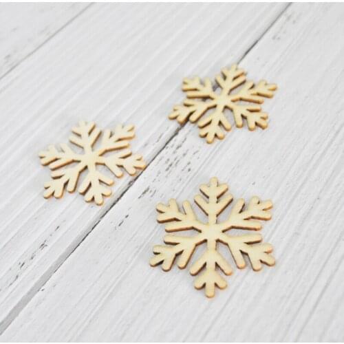 Happymems Wooden Shapes Snowflakes Pine 10pcs/lot Laser Cut Wood Crafts For DIY Scrapbooking Snow Wooden Shape Home Decoration