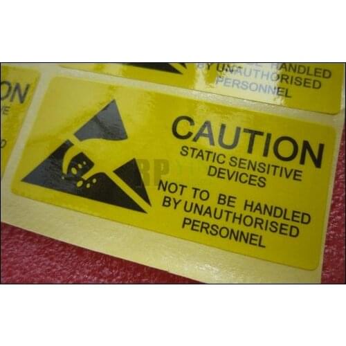 300x Caution Sticky Sticker, ADHESIVE Warning Label Reminder for ESD Static Sensitive Device Electronic Components CHIPSET, PCBs