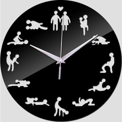 Creative Sexy DIY Acrylic Mirror Wall Clock Simple Home Decoration Silent Photo Frame Wall Paste Quartz Clock