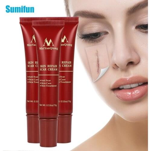 1Pc 15g Scar Repair Cream Remove Acne Stretch Marks Burns Fade Scar Ointment Skin Moisturizing Anti-Wrinkle Health Care Plaster