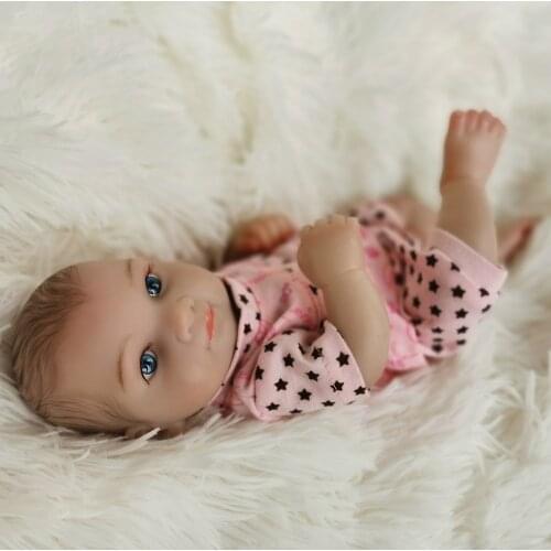 Reborn Baby Doll Lifelike silicone Bath toys for girls Sleeping girl doll for newborn kids Christmas Gift 10 inch