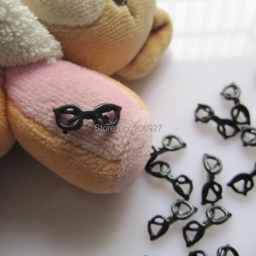 MD-503 10pcs Fancy Black Glass Deco Metal Charms Metal Deco Charms Nail Art