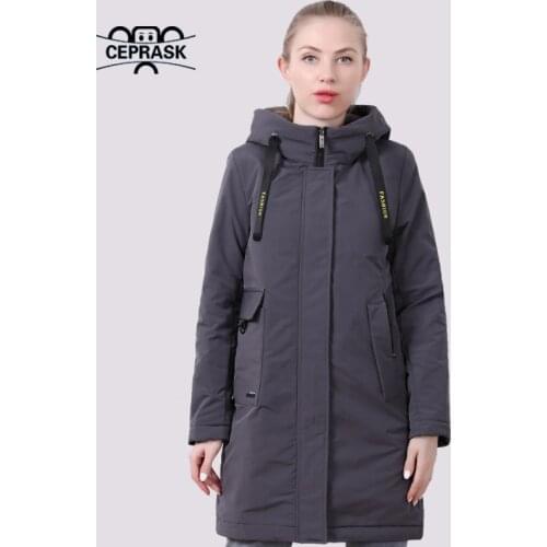 2021 New Spring Coat Women Fashion Thin Cotton Lined Warm Female Jacket Autumn Plus size Parka Long Quilted Hooded Outwear